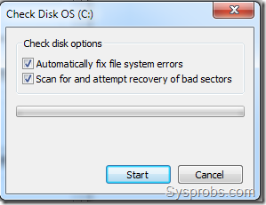 Windows 7 check disk