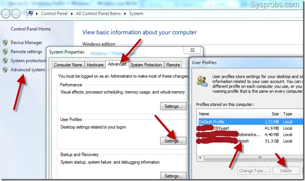 how to remove oem application profile windows 10