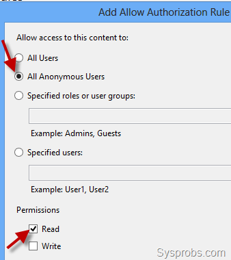 Read only access in FTP site - Windows 10