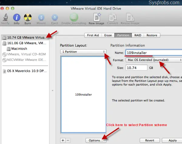 what partition map for installing windows on mac