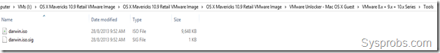 darwin.iso location - Vmware tools for mavericks