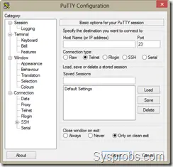 Putty - Telnet Client