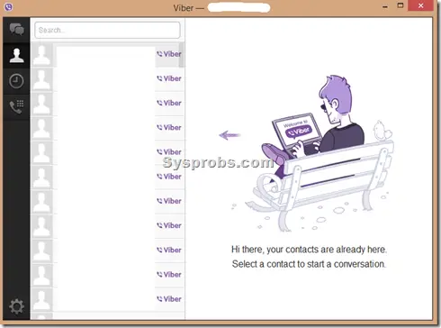 Sync contacts in viber