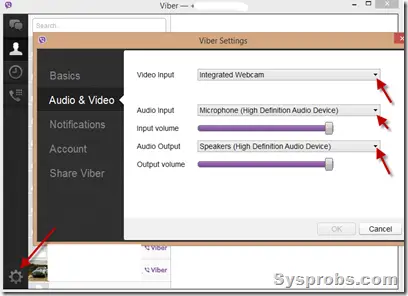 Viber App settings in Windows 10