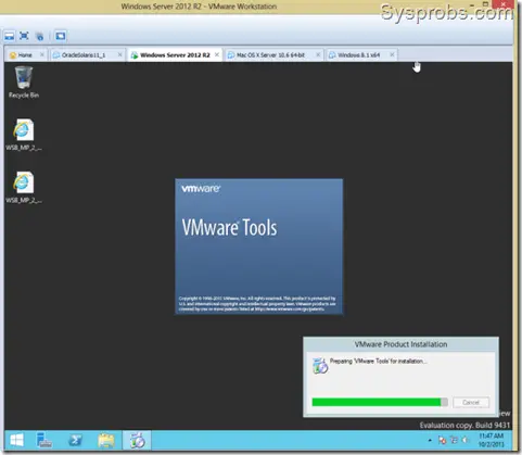 Windows server 2012 R2 VHD on VMware