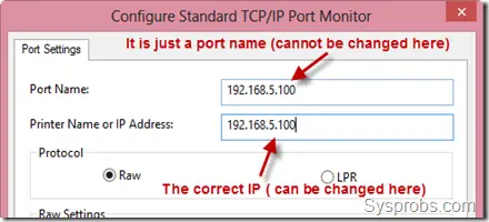 actual IP of printer in Windows 8.1