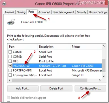 find the ip address of printer in Windows 8 