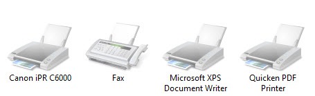 disabled printers on Windows 8.1