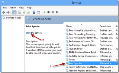 print spooler service start