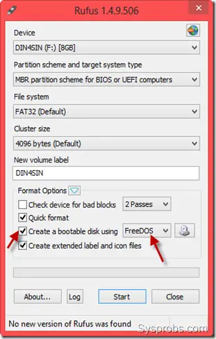 Create DOS Bootable USB in Windows