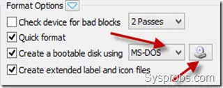 Select MS-DOS USB