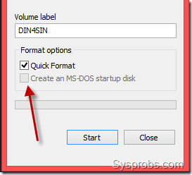 option disabled in windows