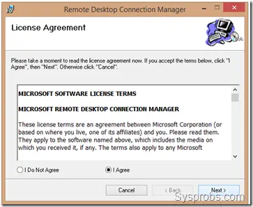 remote desktop manager installation in Windows 8.1