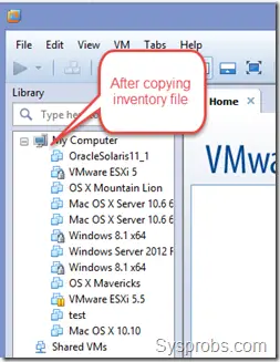 After moving VMware inventory file