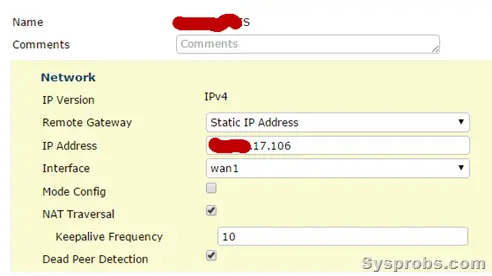 Fortigate WAN IP