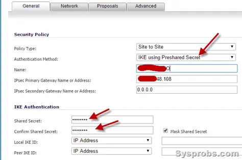 main vpn settings in sonicwall