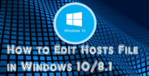 Edit Hosts File