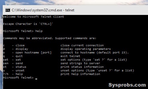 install telnet server