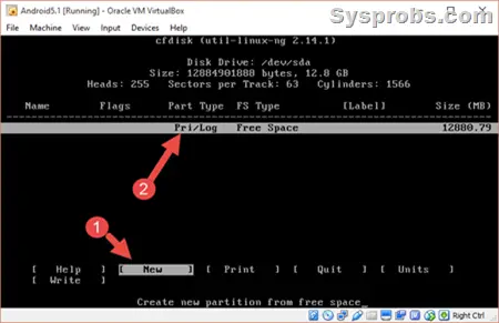 new primary partition