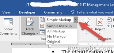 markup option