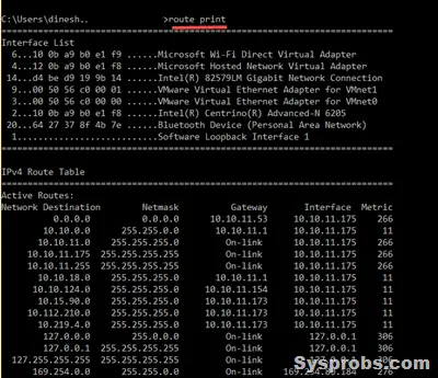 how to delete routes in windows 7