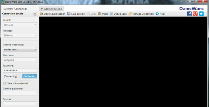 Dameware SSH istemcisi