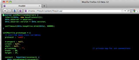 Firefox ve Chrome için FireSSH Eklentisi