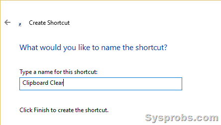 shortcut name