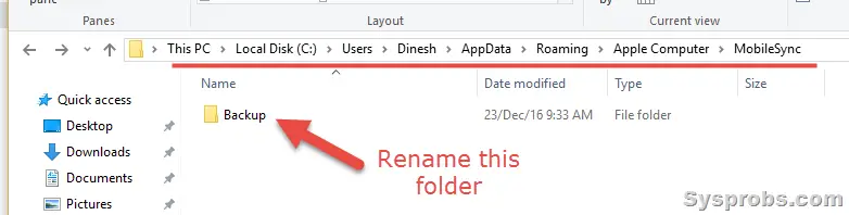 rename the folder