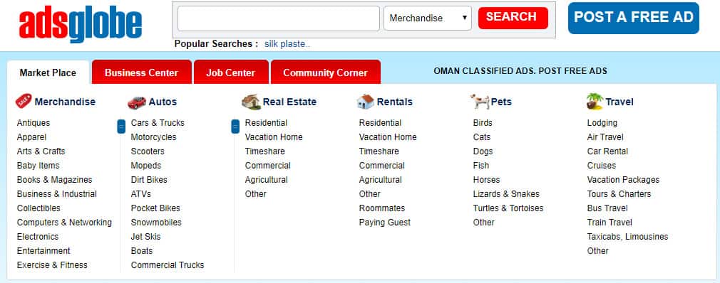Adsglobe - A Site Like Craigslist