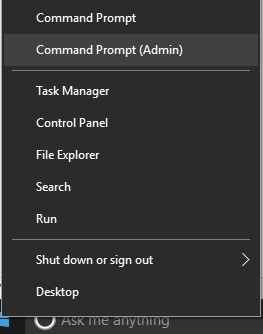 Command Prompt as Administrator