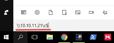 Access windows 10 admin share