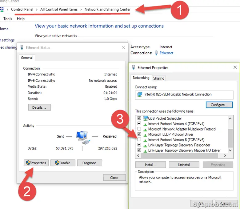 remove ipv6 on Windows 10