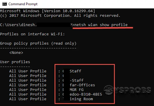 View The Saved Wifi By Command Prompt