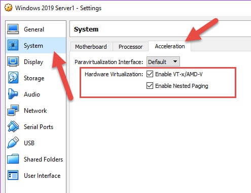 Processor Settings