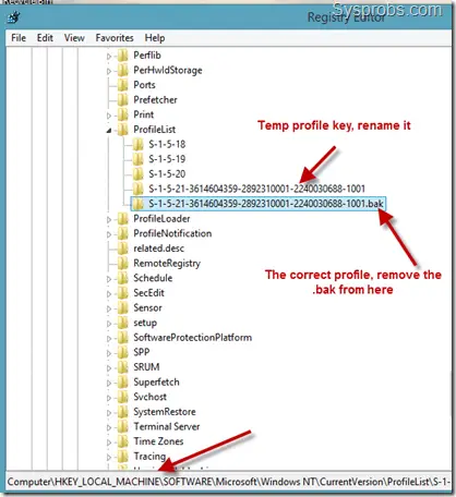 Registry Key Windows 8 Temp Profile Thumb