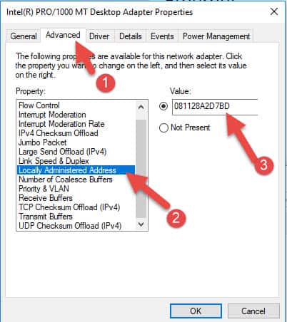 Changed MAC Address In Windows 10/11