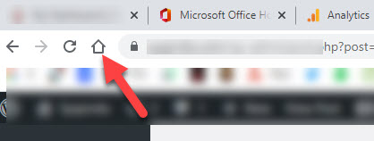 The Home Button In Chrome Browser
