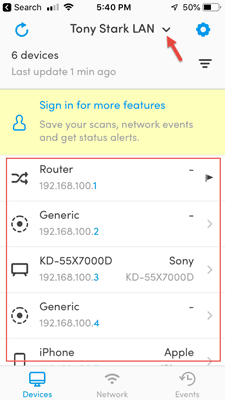 Scan Connected Devices