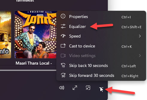 Get Equalizer Option In Windows 11 Media Player