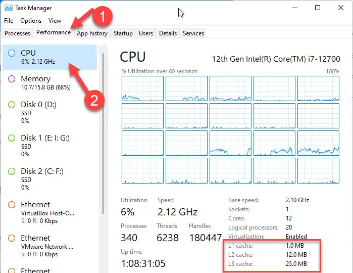 Checking Processor Cache In Windows 11