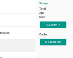 Android Clear Cache Option