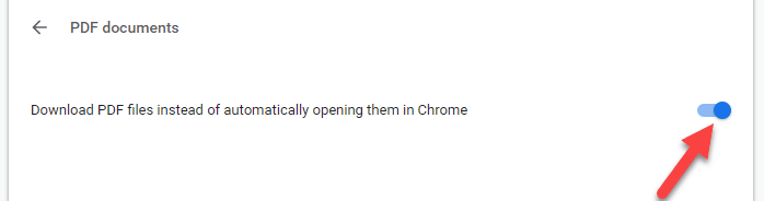 Enable PDF Download In Google Chrome