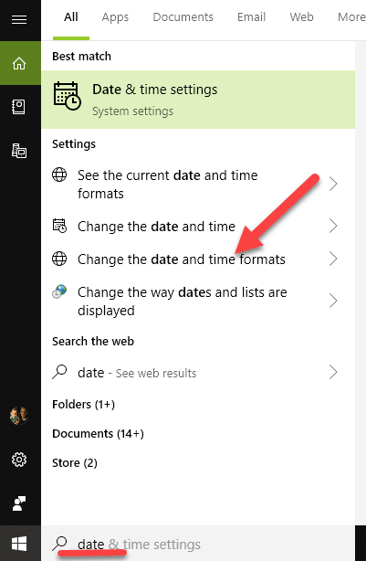 Date Format Search