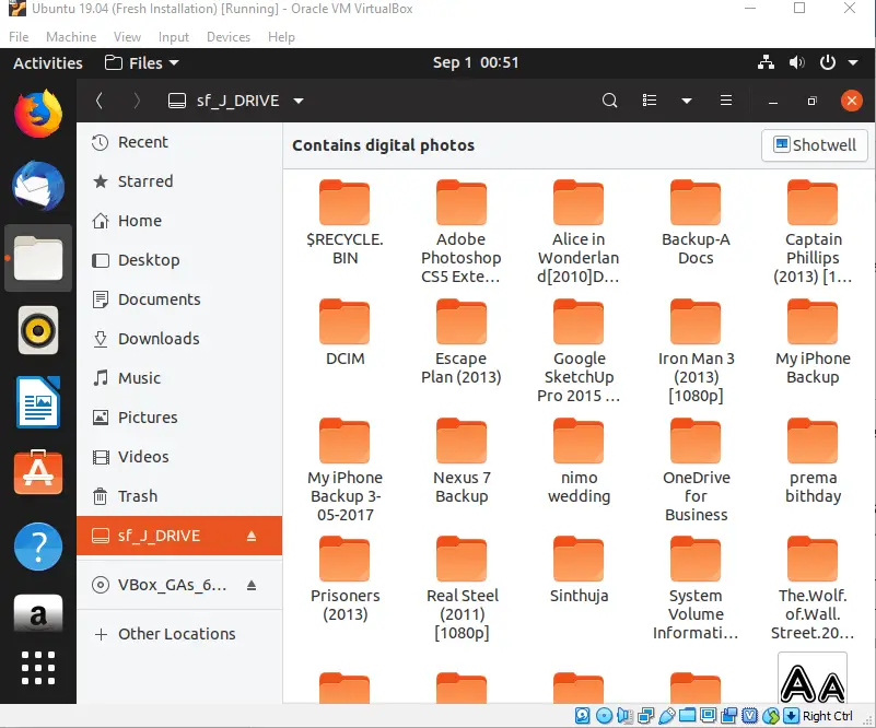 virtualbox shared folder ubuntu where