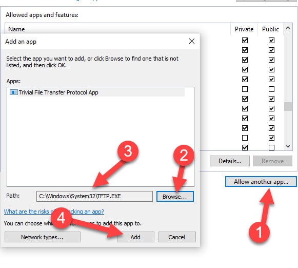 Add TFTP Exe In Firewall