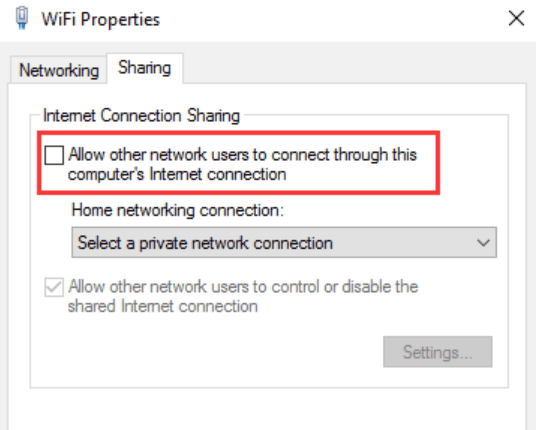 Network Sharing 