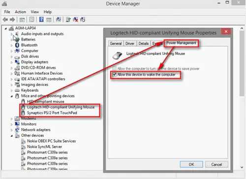 Touchpad Power Management - Lenovo Laptop Touchpad Not Working