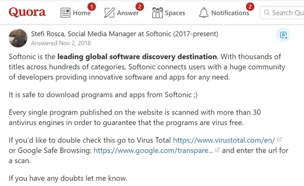 Is Softonic Safe - Answered By Quora