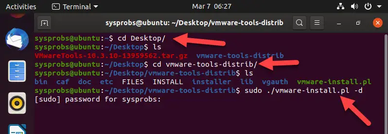 Running Vmware Tools Script